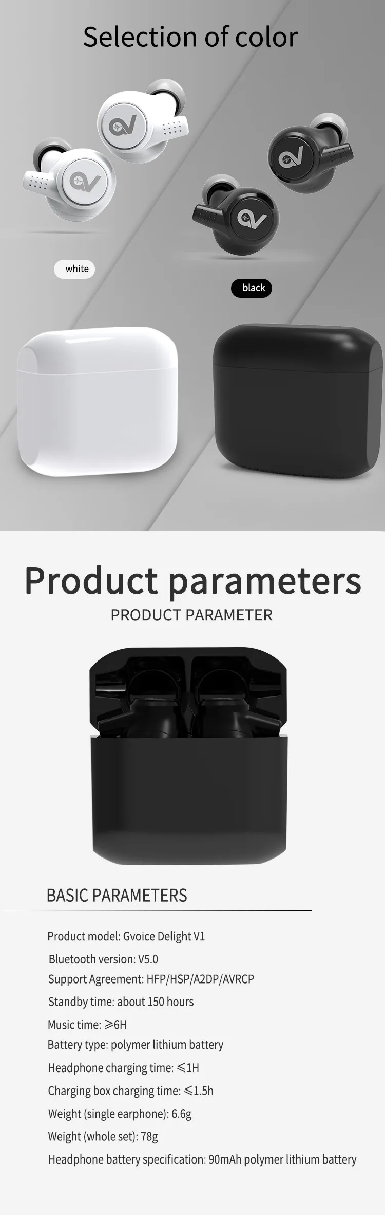 5.0 Bluetooth Stereo TWS Case Earbuds APP Earphones - ANKUX.COM