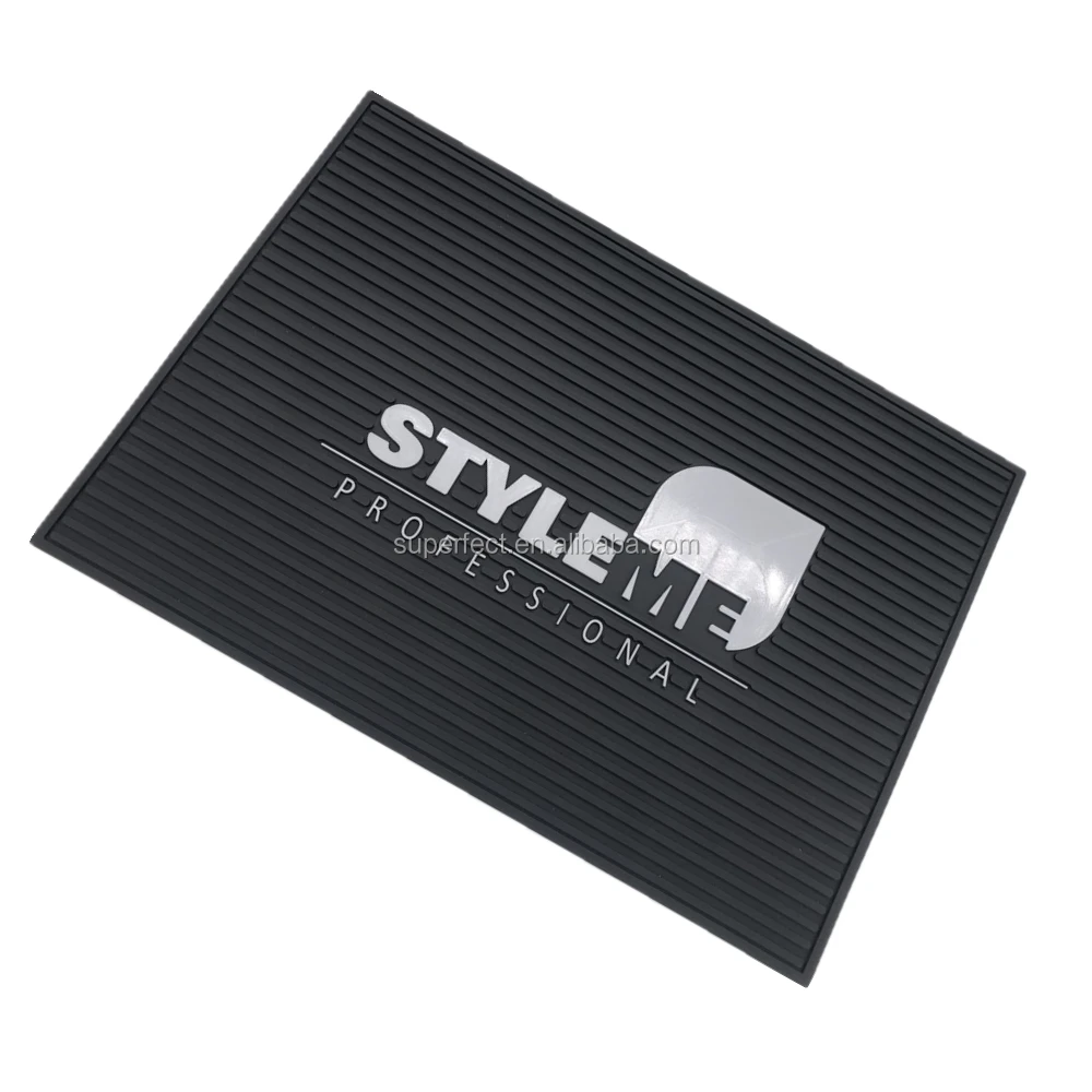 Custom Logo Barber Shop Equipment Tool Holder Pvc Rubber Barber Station