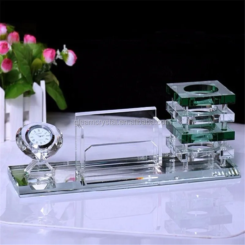 Cheapest Personalized Crystal Glass Pen Holder With Engraved Logo Buy