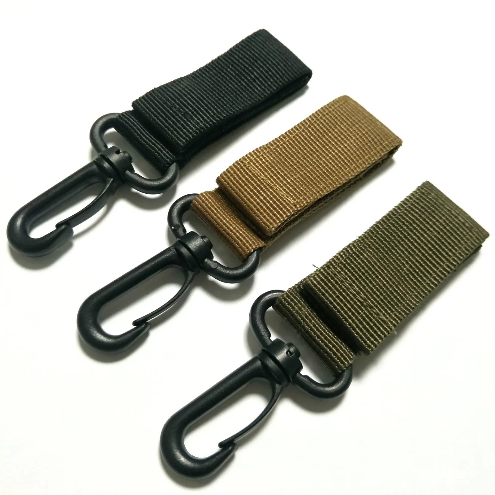 Tactical Belt Keychain Buckle Nylon Outdoor Hook Quick Release Carabiner Buckle 