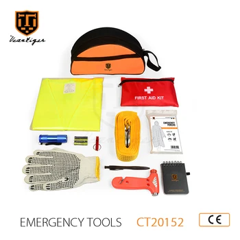 Silverline Kit D'Urgence Voiture 9 Pièces - Sécurité Et Dépannage Complet