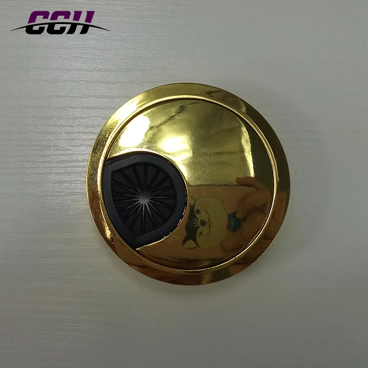 60mm Zinc Alloy Round Table Wire Box Cable Hole Cap Computer Desk