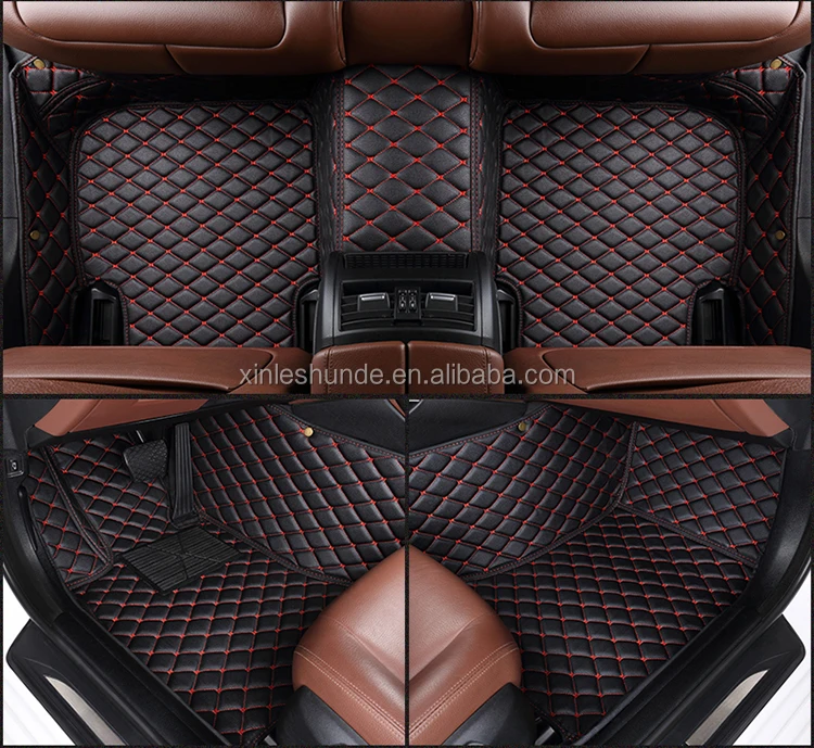Pvc Xpe Eva Leather Material Car Floor Mats Trunk Mats With Logo Print Buy Leather Material