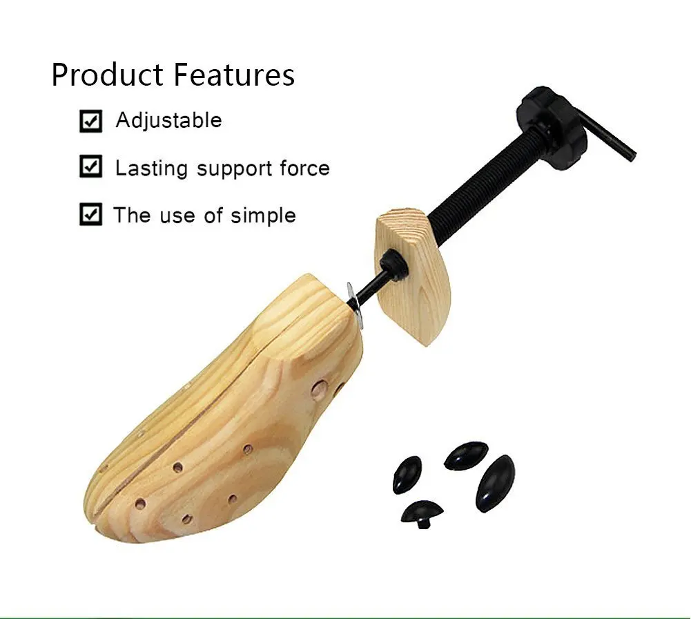 Narrowser Pair of Premium Professional 2-way Cedar Shoe Trees, Wooden Shoe Stretcher ,Shoe Shaper for Woman's Size 10--13.5, Man's Size 8.5--12 ,Stretches Length & Width(Large)