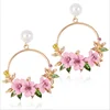 Wholesale AliExpress The same paragraph flower earrings sweet soft clay pearl earrings