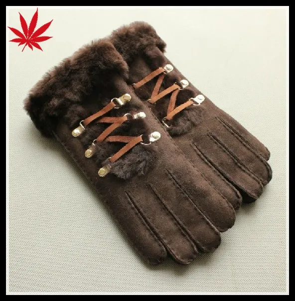 Lovely and sweet girls gift double face leather glove