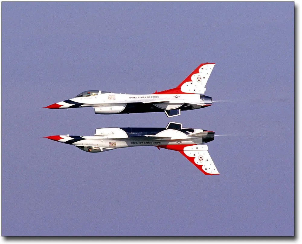 USAF THUNDERBIRDS NYC STATUE OF LIBERTY 8x12 SILVER HALIDE PHOTO PRINT