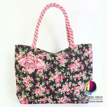 floral tote bag