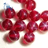 synthetic corundum gemstone loose red star ruby beads