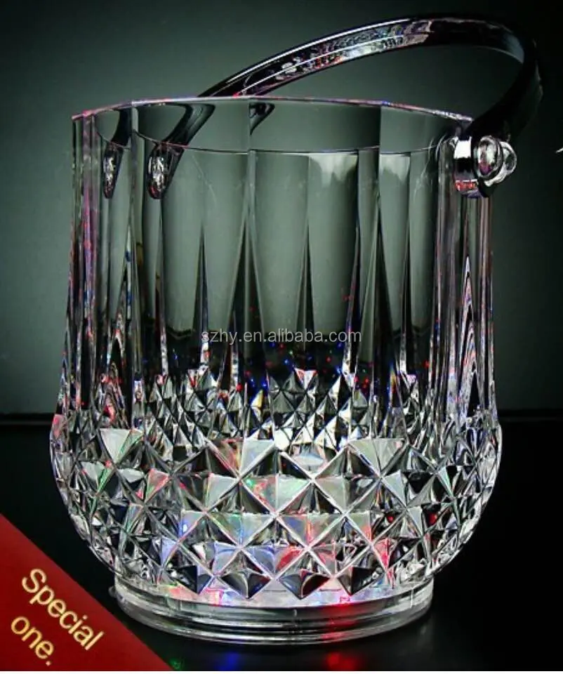 
1 bottle cheaper acrylic led flashing beer ice bucket 