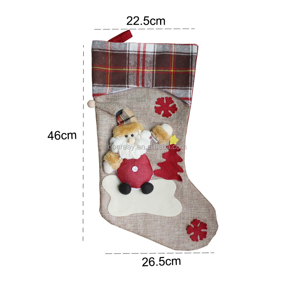 High Quality Xmas Santa Christmas Stocking Hanging Decoration Socks ...