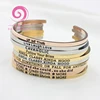 Popular Custom Stainless Steel Fashion Jewelry Accessories open bangle Bracelet for women