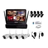 trade assurance 4CH wireless 720p cctv bullet NVR kit cctv Camera with LCD screen Monitor For home CCTV system