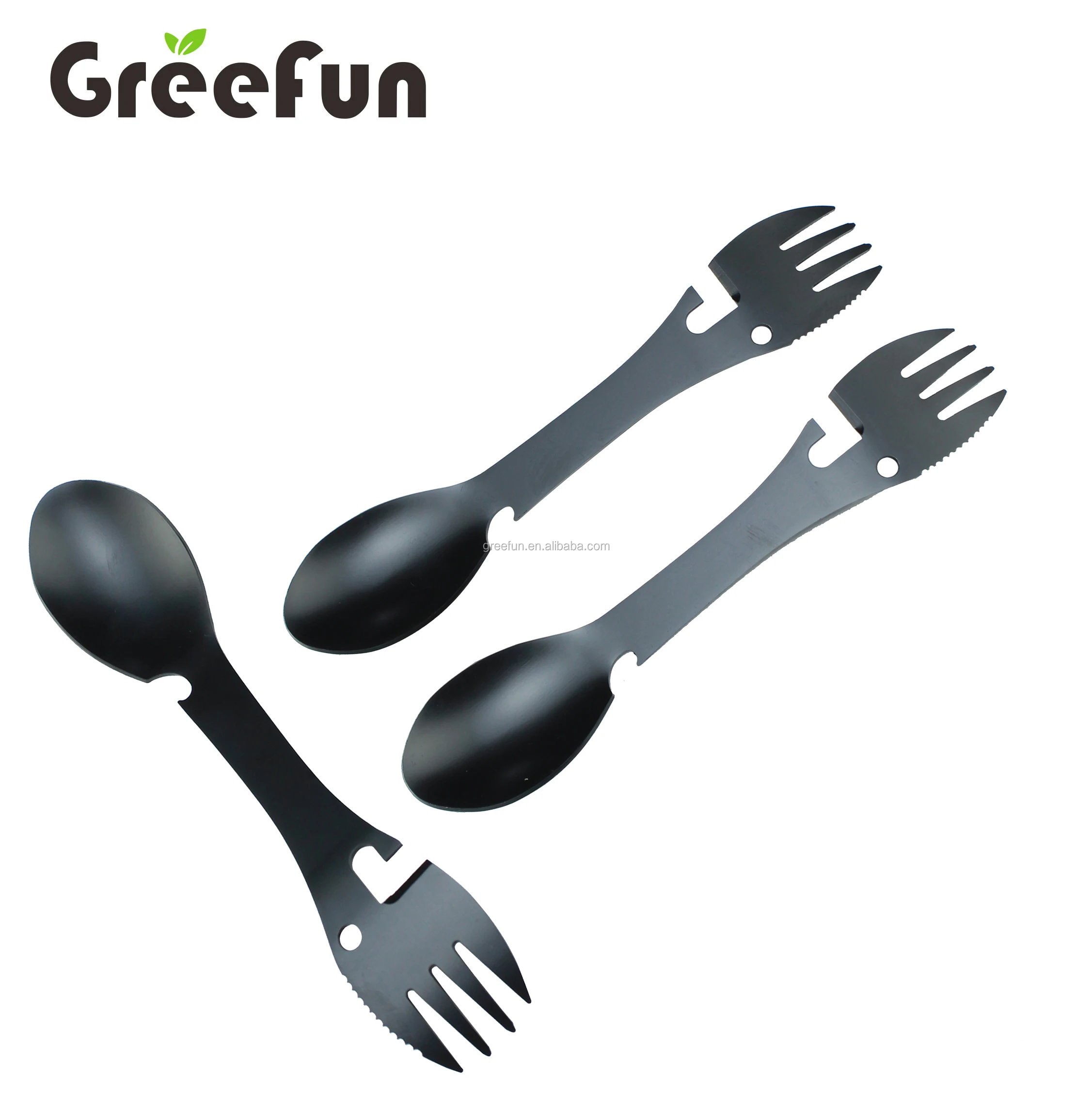 Hot Selling 5 In 1 Spoon And Fork Serrated Knife Edge Multifunction