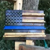 Wood Challenge Coin Display 13 x 23 thin blue line coin rack American flag Challenge Coin Display