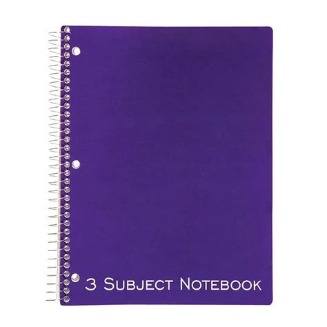 4 single subject spiral notebooks