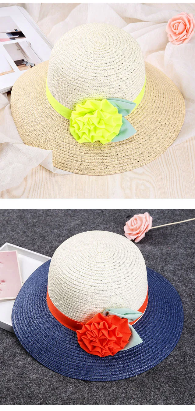 Top Quality Cheap Wholesale Custom promotion hat child jazz caps straw beach hats made in China.jpg