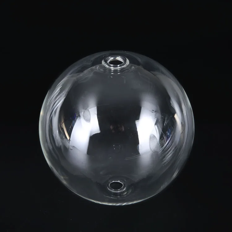 Hand Blown Clear Borosilicate Glass Pyrex Hollow Glass Ball With Hole