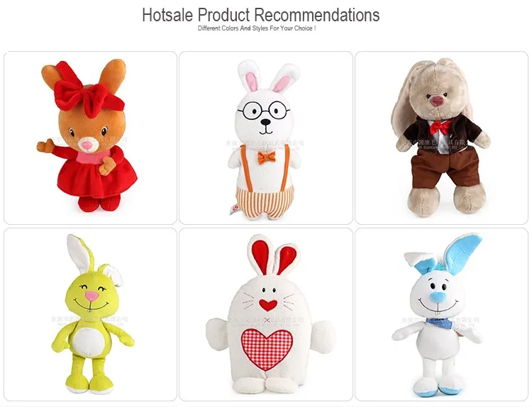 Colorful Mini Long Legs Plush Toy Rabbit Bunny Stuffed Animals