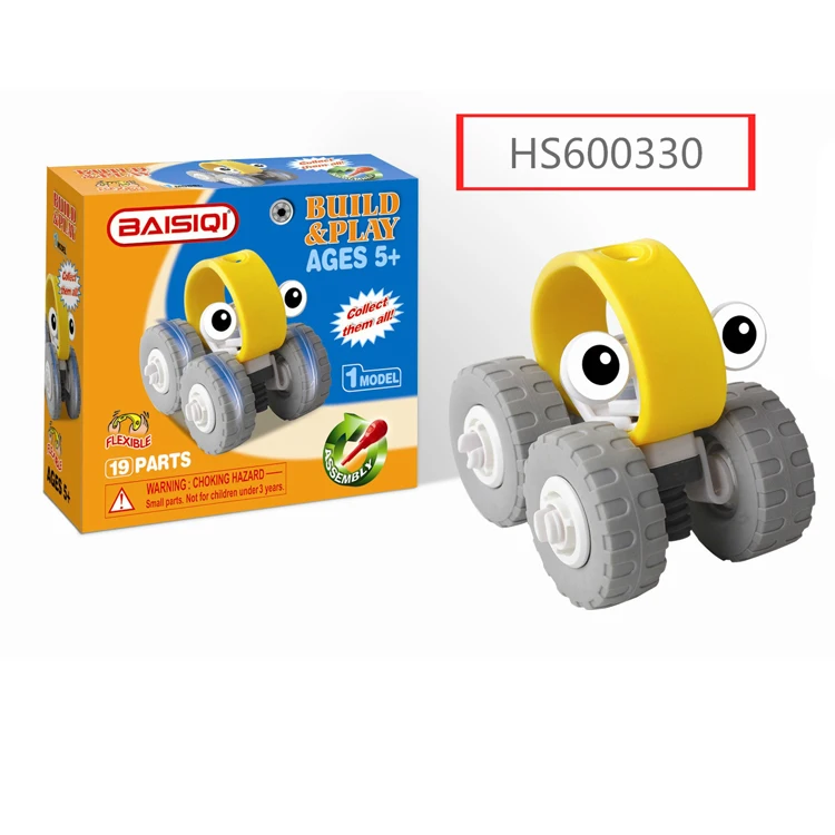 HS600330, HUWSIN toy, Colorful car building block DIY toy for kids
