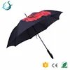 Pretty fancy pattern rose printed windproof double umbrella with digital printing