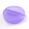 two compartments small mini circle collection pill plastic box