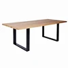 Industrial style black rectangular steel table frame