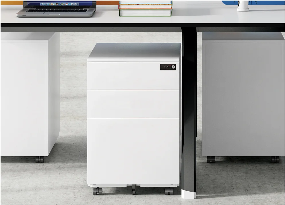 3 Drawer Mobile Pedestal File Stainless Steel Storage File