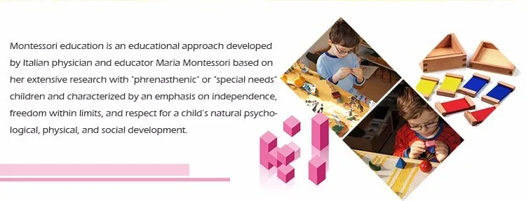 Montessori toys wooden block with acrylic rainbow block educational toy for kids