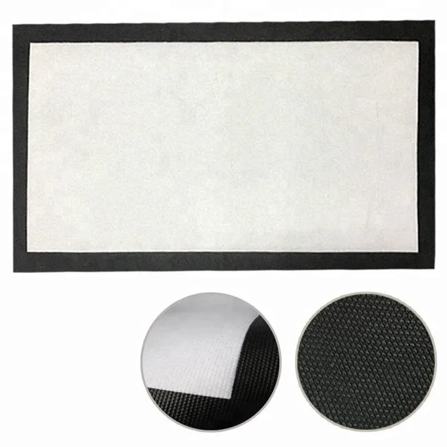 Non-woven fabric rubber bar mat 4C heat transfer printing, advertising custom counter mat