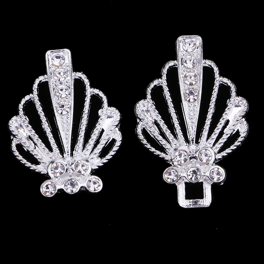 1 Pair Rhinestone Metal Closure Hook /& Eye Clasp Sweater Clothes Decor White