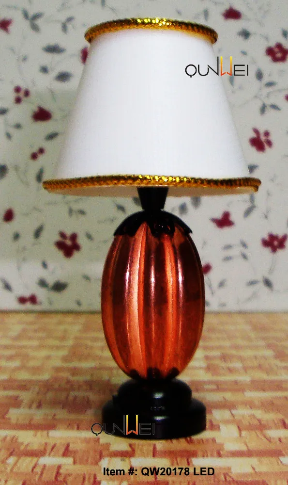 Dollhouse Replacement bulbs with lampshade, miniature LED table lamps