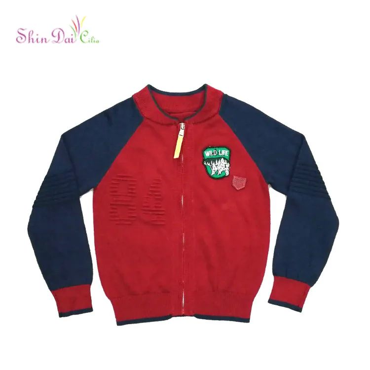 Wholesale Cotton Boys Sweater Knitted Cardigan Designs for Kids