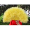 New Products Colorful Marabou Feather Hand Fans Bride Wedding Hand Fans
