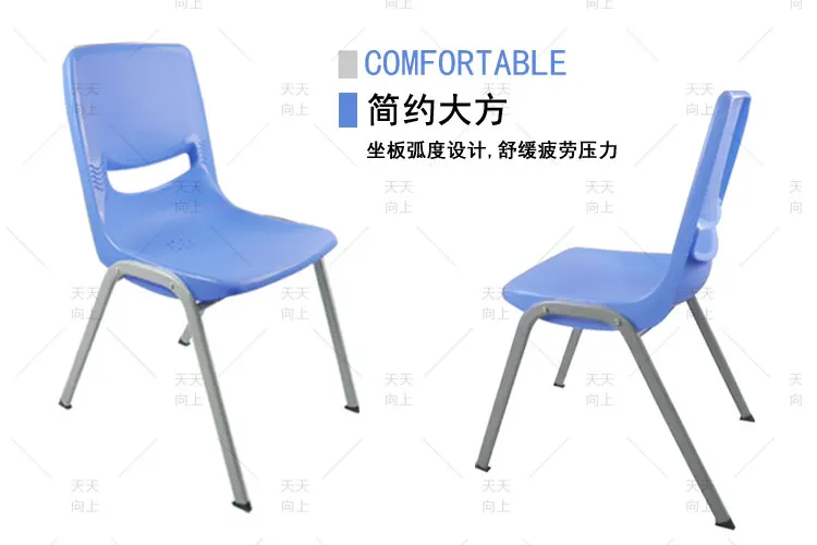 Attached School Desks and Chair Fixed School Furniture Student Chair Classroom Sets