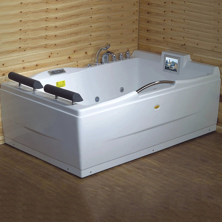 Portable Whirlpool Hot Tub Mini 1 Person Square Massage Bathtub With
