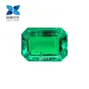 Zhanhao Jewelry good prices octagon step cut rectangle deep green hydrothermal cultured Colombia synthetic emerald stone