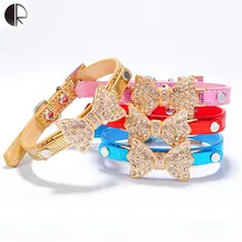 Pretty Bling Rhinestone Pet Dog Collar Chihuahua Pet Supplies Collars for dogs leash Honden Harness sets Cat Puppy pet Collar