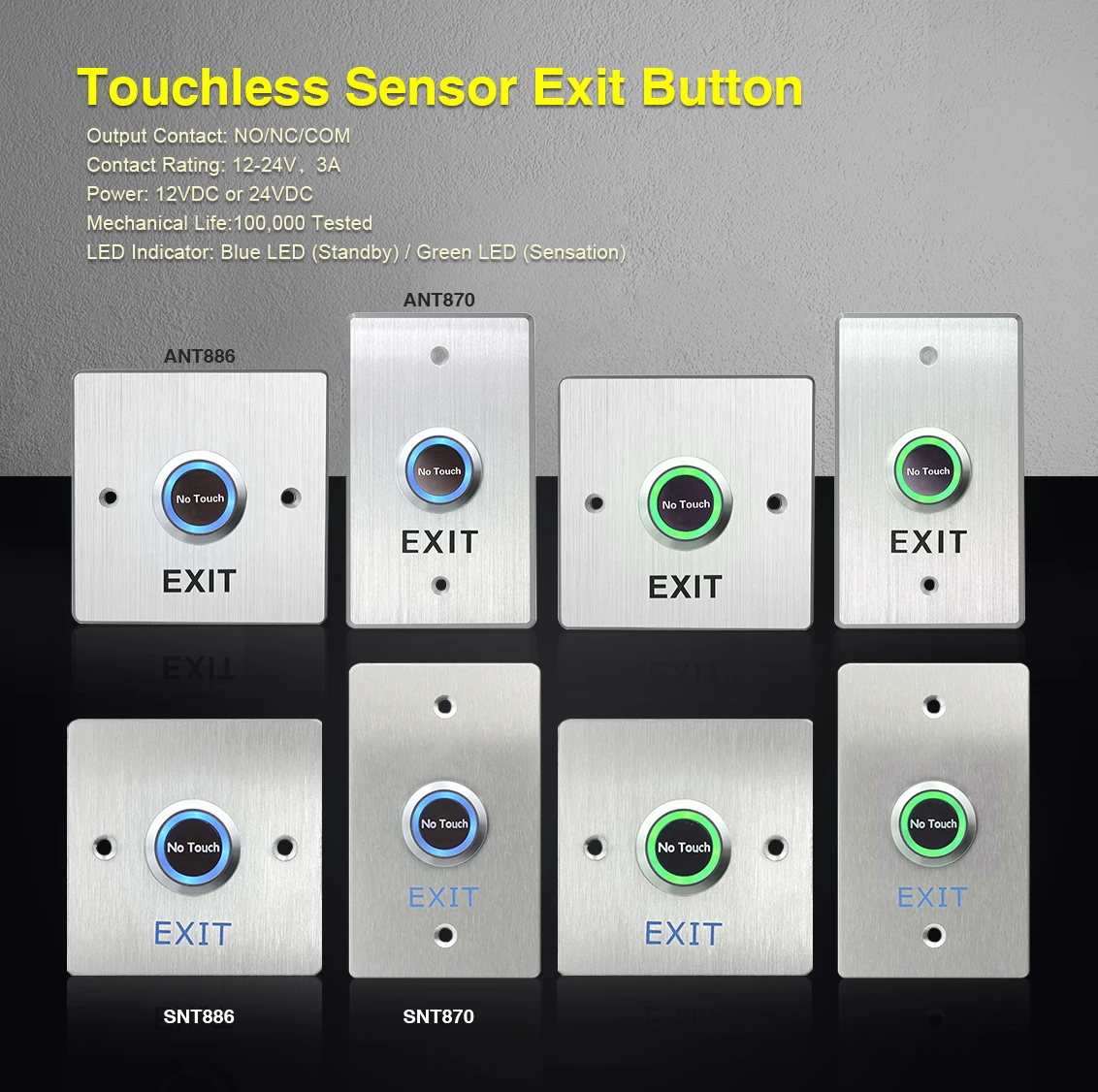 Camel Zk Led Illuminated Switches Push Button Wireless Infrared Sensor