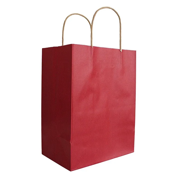 Download Plain Red Craft Kraft Paper Bags With Twist Handle Gift Bags Wholesale - Buy Kraft Paper Bags ...