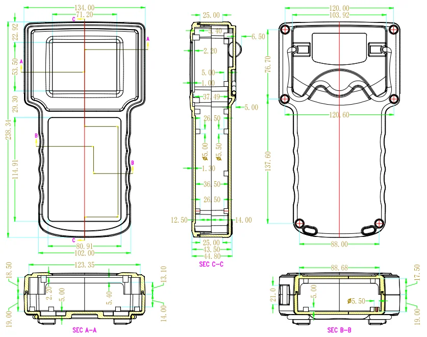 Handheld plastic enclosures custom portable enclosure for wholesale