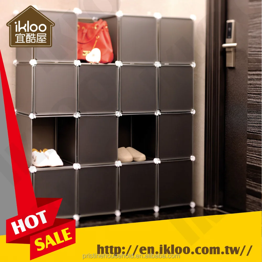 Negro 16 material plástico PP estilo moderno cubo mágico organizador de