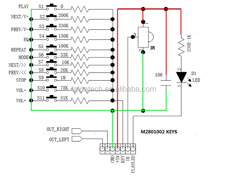 Модуль mp3 плеера gpd2856c схема