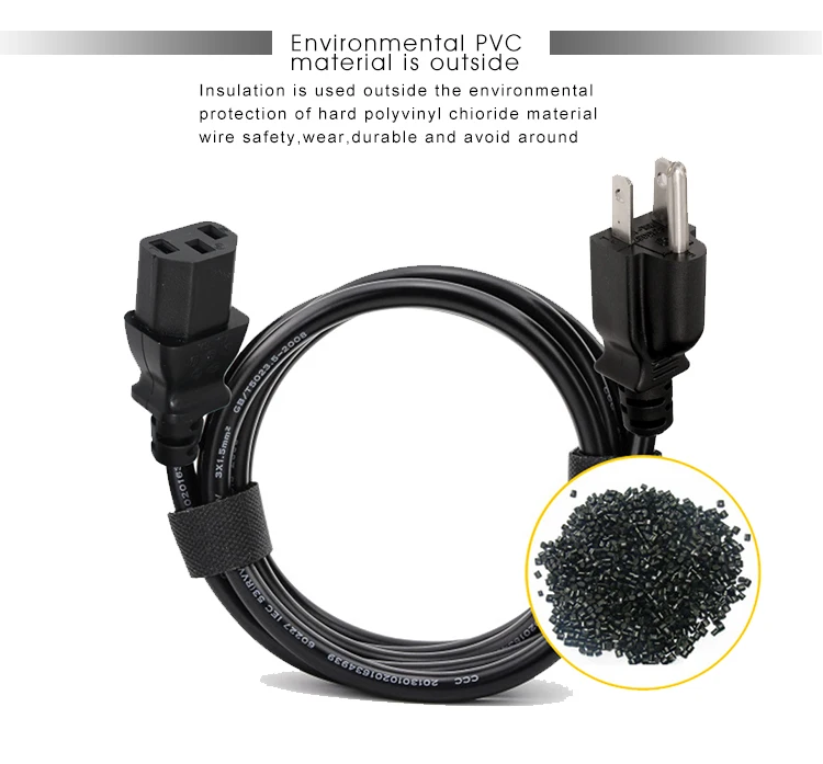 110v 3 Pin Iec320 C13 American Standard Pc Nema 515p C13 Us Plug