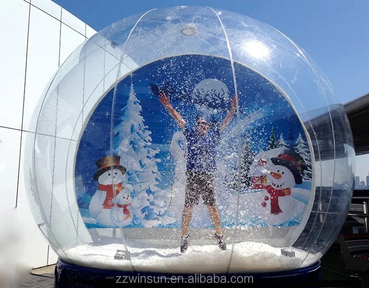 New Life Size Snow Globe Clear Inflatable Dome For Live Show Outdoor