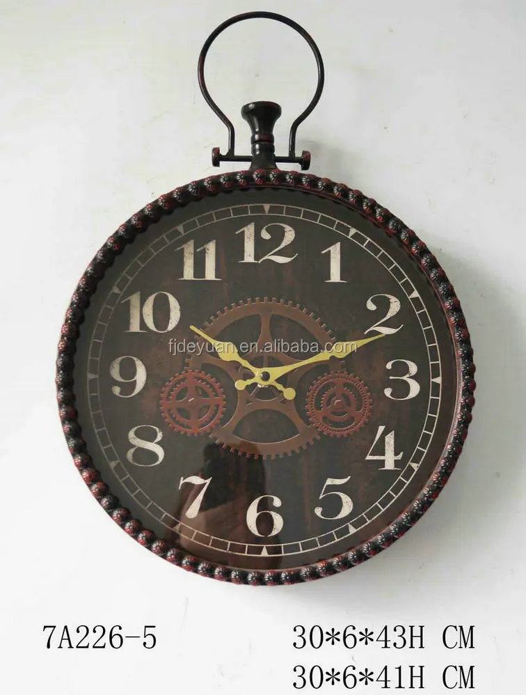 ヴィンテージアンティーク手作り吊り下げ金属装飾壁掛け時計 Buy 木材工芸壁時計 アンティークの壁時計 ヴィンテージ壁時計 Product On Alibaba Com