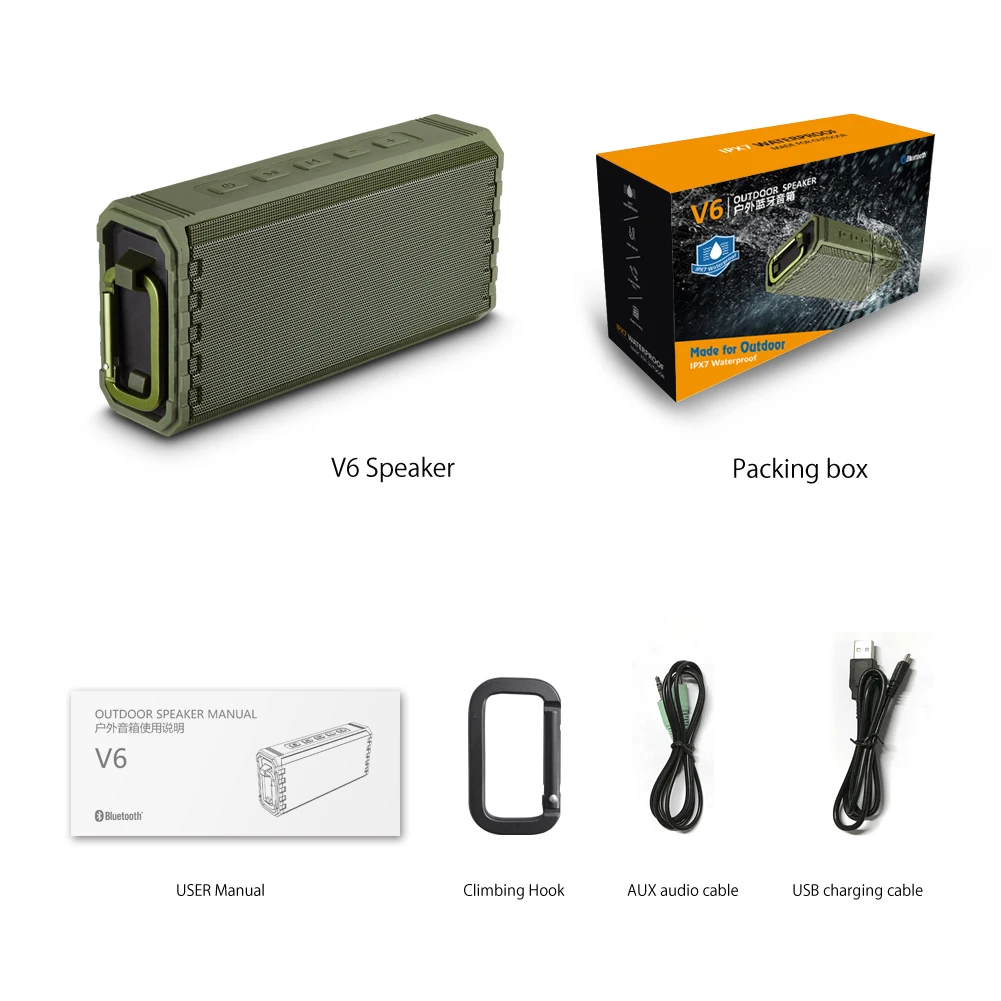 IPX7 Speaker True Wireless Stereo Outdoor Sports Waterproof Mini Wireless Portable IPX7 Speaker - ANKUX.COM