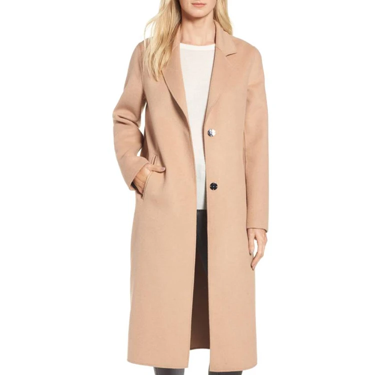 Women Clothes Spring Jacket Wool Blend Trench Long Coats With