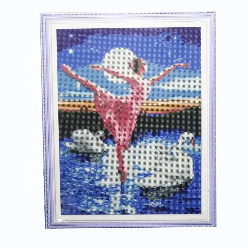 ●₪ مــــــزاجك "بصـــــورة" ₪● - صفحة 10 Ballet-dancer-wall-art-diy-framed-5d