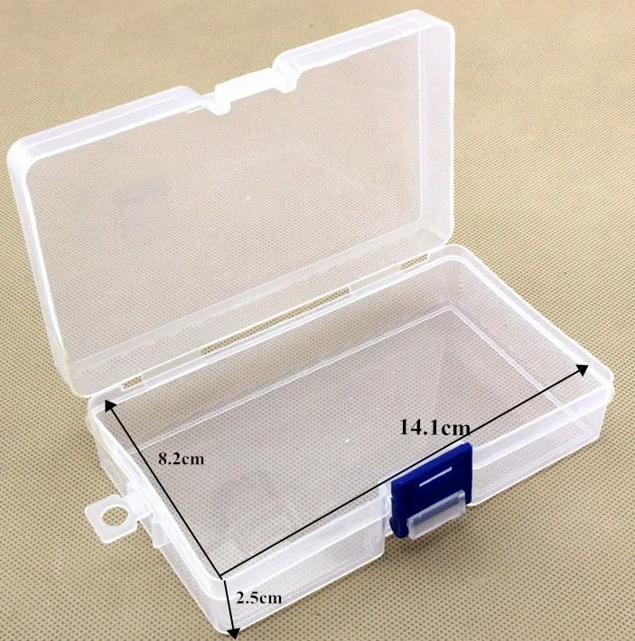 Clear Component Parts Kits Plastic Storage Box Case Without Compartment ...